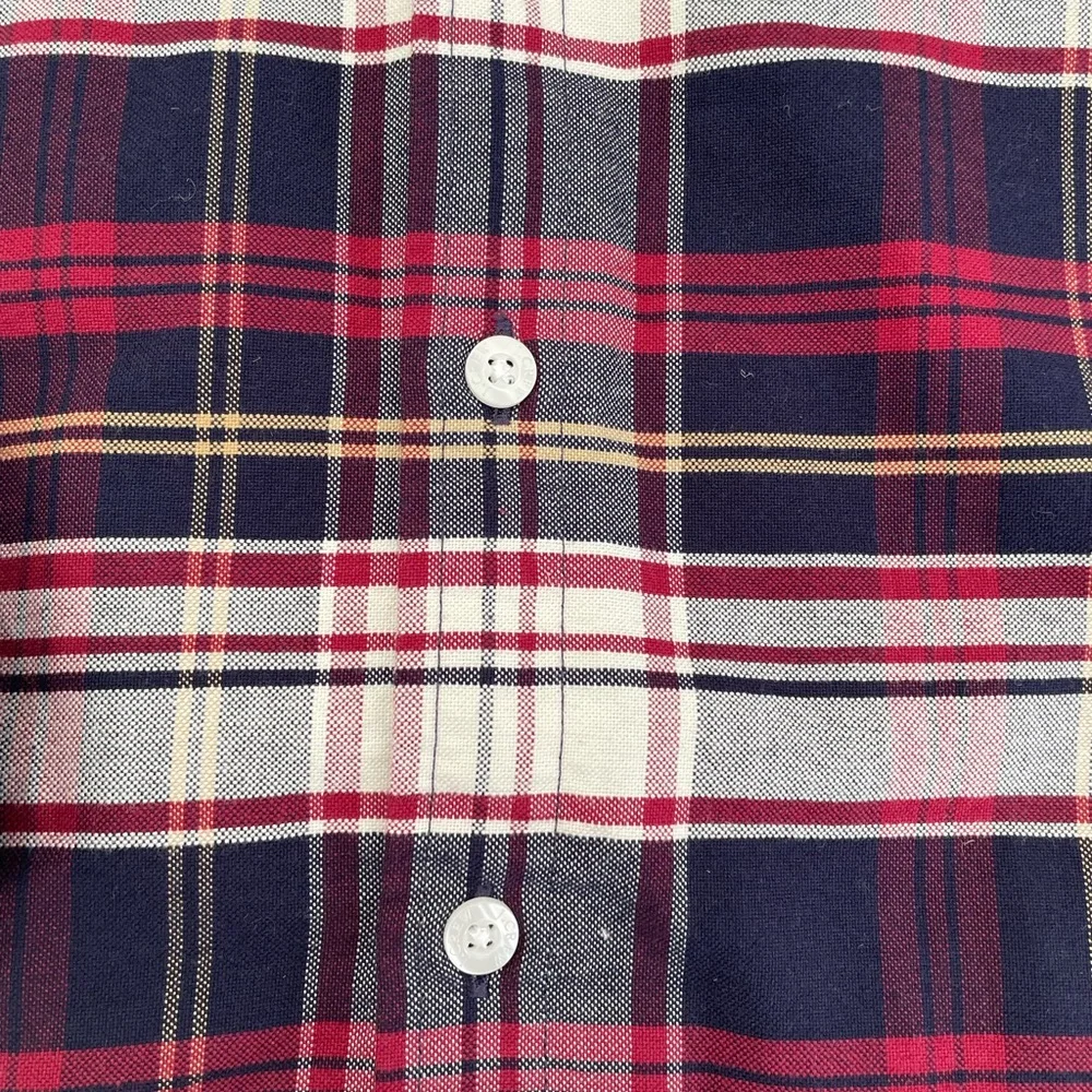J. CREW SLIM‎ FIT OXFORD PLAID LONG SLEEVE BUTTON M